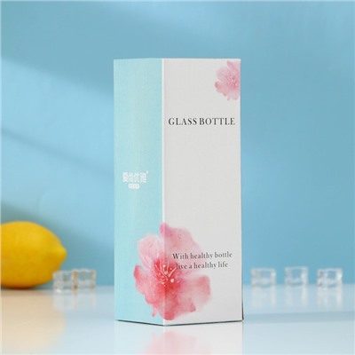 Стакан с крышкой и трубочкой «Фрутис», 410 мл, стекло, МИКС