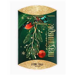 Коробка новогодняя складная фигурная «Снегири», 11×8×2 см