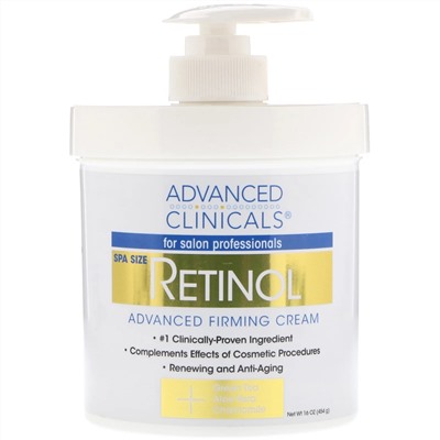 Advanced Clinicals, Retinol, укрепляющий крем с улучшенной формулой, 454 г (16 унций)