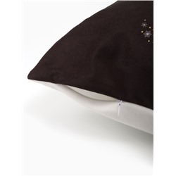 Наволочка декоративная новогодняя «Этель. Shining Horns», 40×40 см, велюр