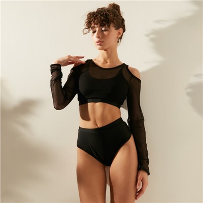Купальник женский «Sport» раздельный MINAKU цвет чёрный, размер 46