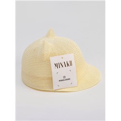 Кепка плетёная для девочки MINAKU, цвет молочный, размер 50-52