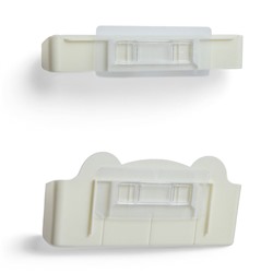 Подставка для зонтов, пластик, 23.5×7.5×11 см, 6.5×23.5×4 см, белая