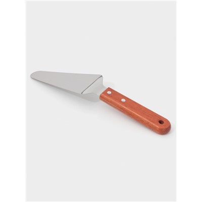 Лопатка для торта и пиццы Доляна, 26×6 см, цвет коричневый