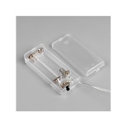 Гирлянда «Нить» 2 м роса с насадками «Прищепки-оленёнок», IP20, серебристая нить, 20 LED, батарейка ААх2 (нет в комплекте), свечение тёплое белое