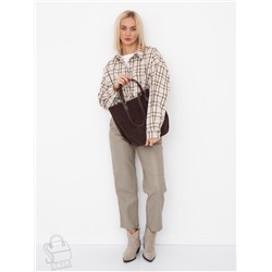 Сумка женская кожаная 2403YF d.coffee Polina&Eiterou