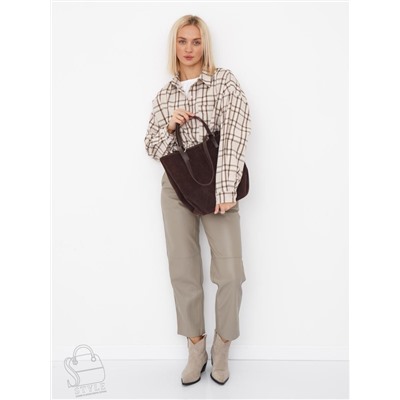 Сумка женская кожаная 2403YF d.coffee Polina&Eiterou