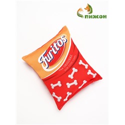 Игрушка текстильная для собак Furitos, 14×17 см, красная