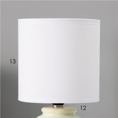 Настольная лампа с абажуром RISALUX «Тигрик» детская, Е14, 40 Вт, зелёный, 13×13×27 см