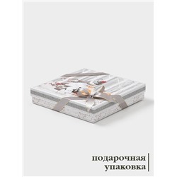 Этажёрка для фруктов и десертов «Снежные забавы», 2 яруса, d=22.7 см, d=15.4 см, h=22.7 см, керамика, белая