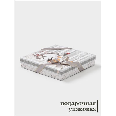Этажёрка для фруктов и десертов «Снежные забавы», 2 яруса, d=22.7 см, d=15.4 см, h=22.7 см, керамика, белая
