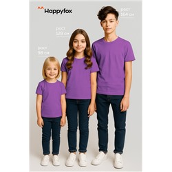 Детская однотонная футболка Happyfox