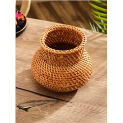 Корзинка плетёная из ротанга, 16×16×13 см