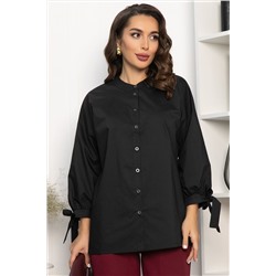 Блуза с завязками Ажур (черная) Б14387-10М