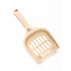 Лоток для кошек Фур-Мур 48×35.5 см с высоким бортом + совок, Soft-touch, капучино