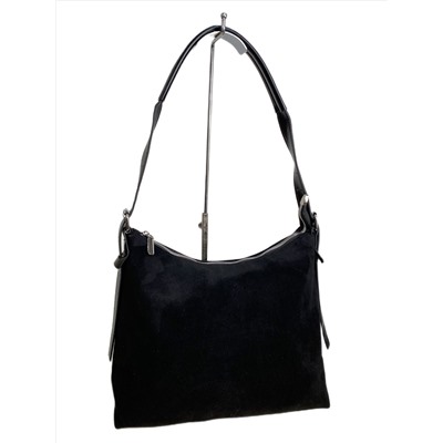 Женская сумка из искусственной замши, цвет черный