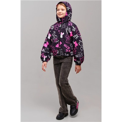Куртка текстильная с полиуретановым покрытием для девочек (ветровка) PLAYTODAY, 1231511