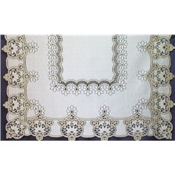 Скатерть арт.  231500/130/3, прямоугольная,  размеры 130 см х 180 см, цвет кремово-золотистый