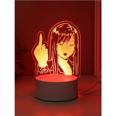 Светильник 3D RISALUX Fuck, LED-ночник, RGB, от сети, 9.5×13.4×17 см