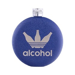 Фляжка Alcohol, нержавеющая сталь, круглая, 150 мл, 5 oz