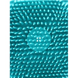 Щётка для мытья и массажа животных, с емкостью для шампуня, бирюзовая