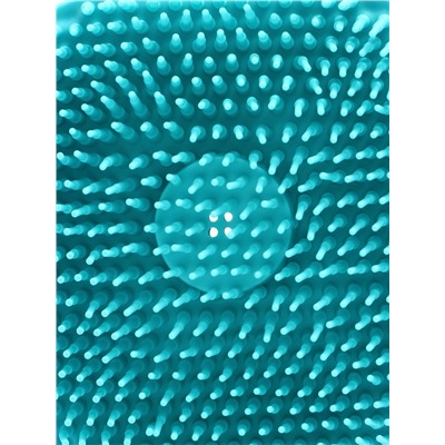 Щётка для мытья и массажа животных, с емкостью для шампуня, бирюзовая