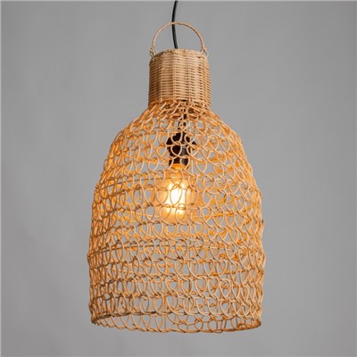 Светильник потолочный из ротанга «Сосуд», 1×120 Вт, Е27, 30×30×52 см