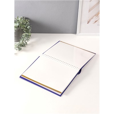 Фотоальбом магнитный на 20 листов «Люблю тебя до луны», синий, тиснение серебро, 29×24×2 см