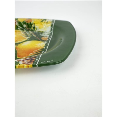 Тарелка плоская новогодняя «Апельсины», 20×20 см