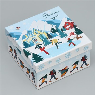 Набор подарочных коробок 6 в 1 «С Новым годом», 10×10×6 – 20×20×11 см