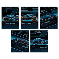 Тетрадь  48л клетка "ТРОНИКС/TRONIX" 5 диз.,выб.лак (095189) Хатбер