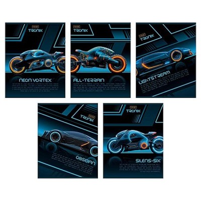 Тетрадь  48л клетка "ТРОНИКС/TRONIX" 5 диз.,выб.лак (095189) Хатбер