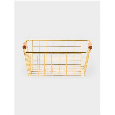 Корзина для хранения "Голден" 24.5*18*10 см, цвет золотой
