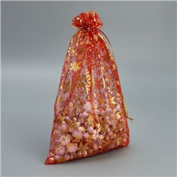 Мешочек подарочный органза «Новогодние желания», 20×30 см ± 1.5 см