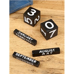 Календарь настольный «Ананас», 10.5×5.5×19.5 см, дерево, сине-зелёный