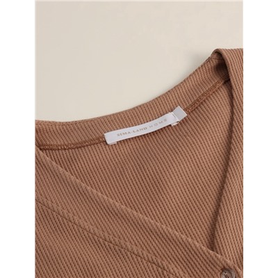 Пижама женская (рубашка, шорты) SL HOME Soft Home, размер 48-50, кофейная