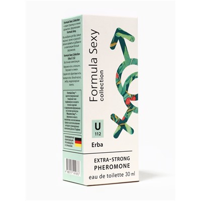 Туалетная вода женская с феромонами Formula Sexy collection Erba U112, 30 мл