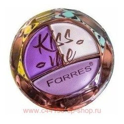 Farres Тени для век Kiss Me 3 цвета тон 01 светлая сирень 1006