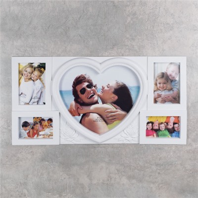 Фоторамка коллаж Любовь 56х29 см / FA-12 /уп 18/ 5 фото mix (Черный)