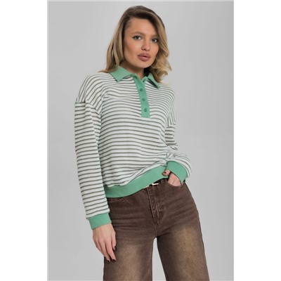 Джемпер-поло из жаккарда М325369пб