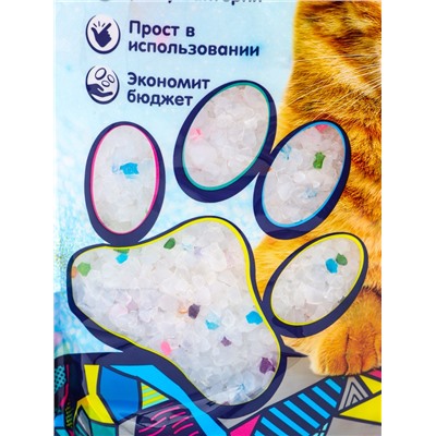 Наполнитель впитывающий силикагелевый Arctic Art, 3.8 л, CAT STEP