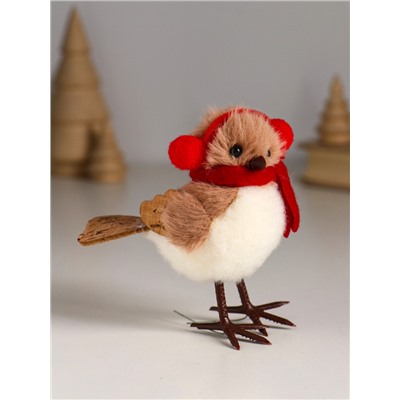 Фигурка «Птичка в наушниках и шарфике», 9.5×5.5×10.5 см