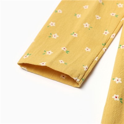 Платье детское с воланами KAFTAN, размер 32 (110-116 см), жёлтое