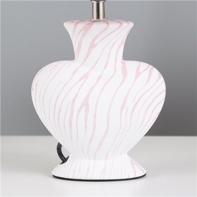 Настольная лампа «Хертц» E14 40 Вт белый-розовый 23×15×34 см RISALUX
