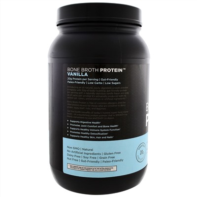 Dr. Axe / Ancient Nutrition, Bone Broth Protein, белок со вкусом ванили, 986 г (2,17 фунта)