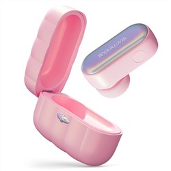 Розовый вакуумный стимулятор клитора Alggie Earphone с управлением через приложение