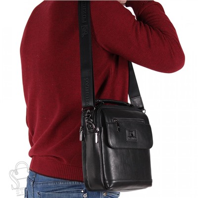 Сумка мужская кожаная 1551SG black Fuzhiniao