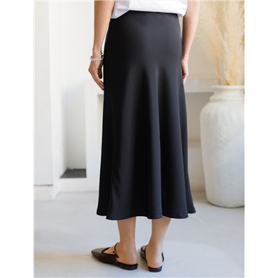 Юбка миди  на запАх из креп-шифона с кружевом