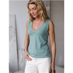 Топ из премиального хлопка с эластаном