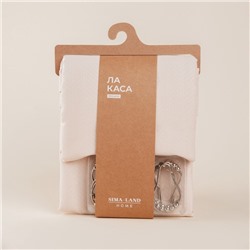 Штора для ванной «Ла Каса», с люверсами, 200×200 см, полиэстер, розовая